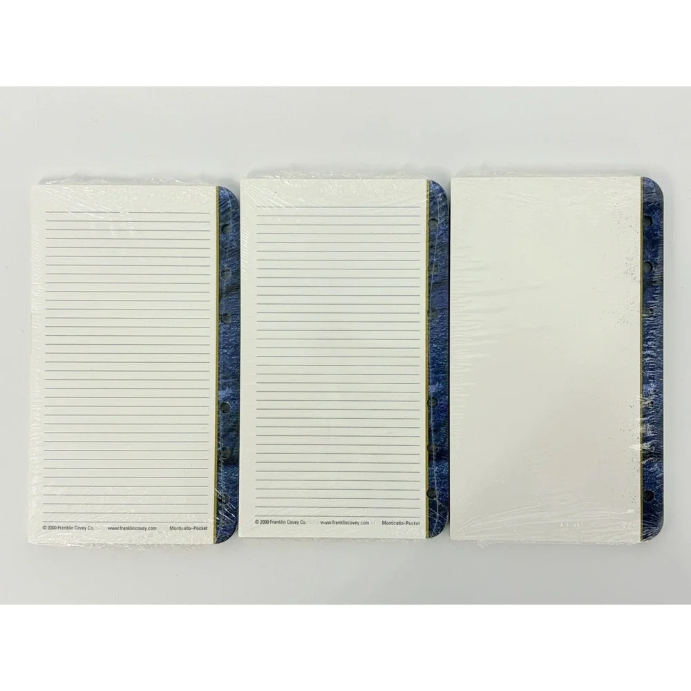 Franklin Covey Monticello Planning Forms Blank and Lined Pages Refills
